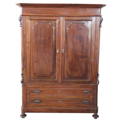 Antique Walnut Wardrobe 1880s