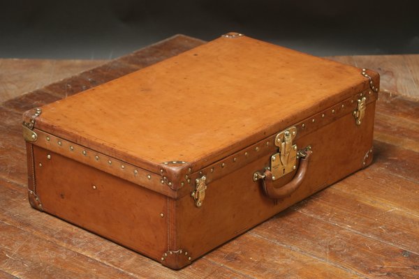 Antique 1920s Louis Vuitton Leather Suitcase 