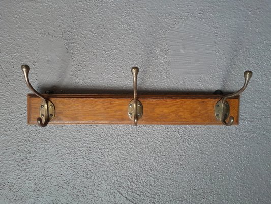 Vintage Brass And Wood Bistro Coat Rack For At Pamono Vintage Brass And Wood Bistro Coat Rack, French Vintage Wood Coat Rack
