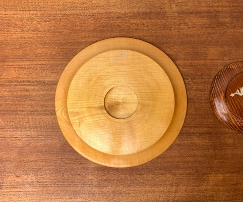 Vintage Wooden Wall Plates, Set of 4 for sale at Pamono