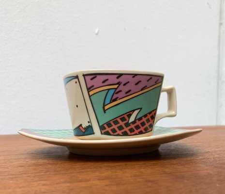 Postmodern Flash One Series Coffee Service Plates, Cups, Saucers