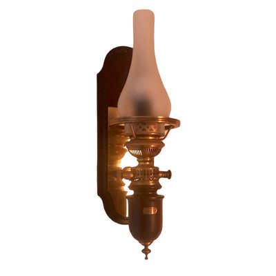 Antique Electrified Oil Lamp