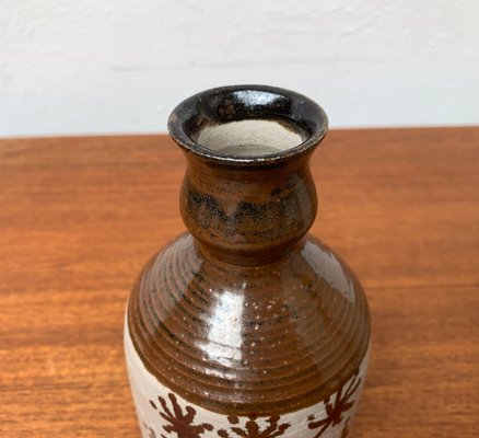 Mid-Century Danish Ceramic Bottle and Vase from Ebeltoft Pottery, Denmark,  1960s, Set of 2 for sale at Pamono