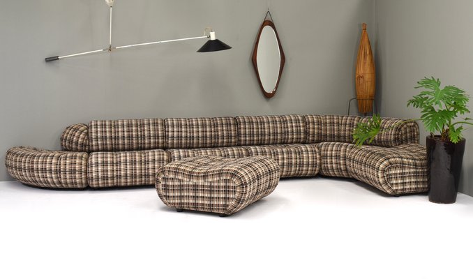 Sectional Sofa by Giuseppe Munari for Poltrona Munari Italy 1970s Set of 7