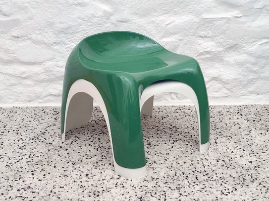Italian Space Age Green Efebo Plastic Stool by Stacy Dukes for Artemide 1960s