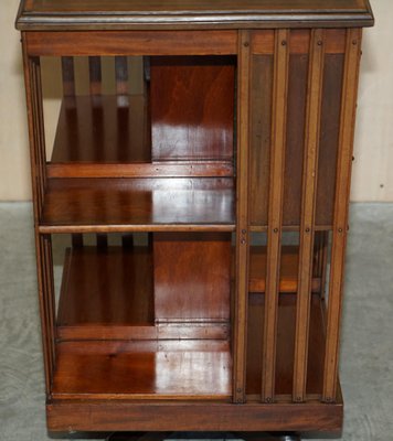Victorian Walnut Revolving Bookcase, Ralph Lauren Victorian Bookcase