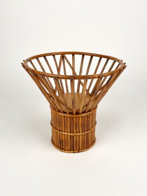 Italienische Obstschale aus Bambus und Rattan, 1960er bei Pamono kaufen