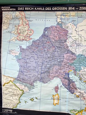 Affiche Carte de l'Empire Allemand en vente sur Pamono