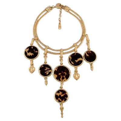 Large Vintage Gold Necklace with 