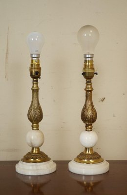 Vintage marble lamps for sale deals