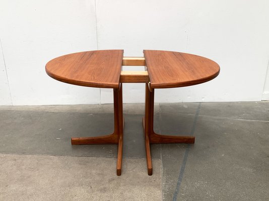 Large Mid Century Extendable Teak Dining Table by Karl Erik