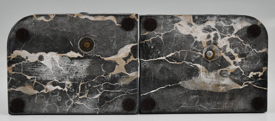 2 Serre-livres Aluminium Design Vague - Antidérapants, 15.2 Cm Haut, Argent, Décoration étagère Moderne - 4