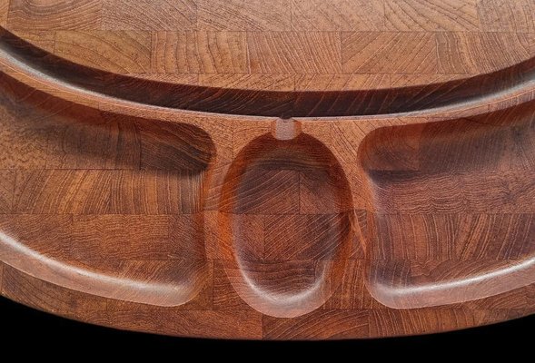 Oval Cutting Board or Serving Dish in Solid Teak from Digsmed
