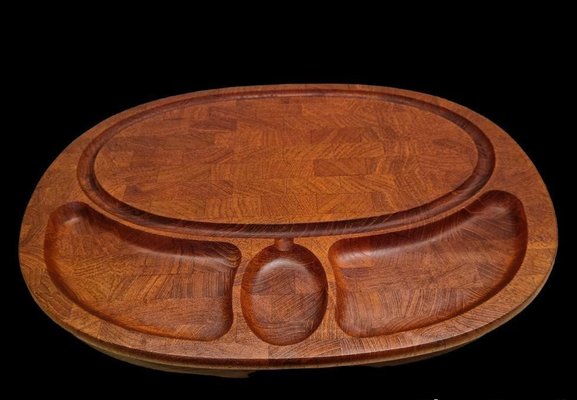 食器 DENMARK DIGSMED DESIGN Oval Cutting Board or Serving Dish in Solid Teak from Digsmed