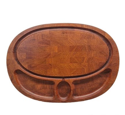Oval Cutting Board or Serving Dish in Solid Teak from Digsmed