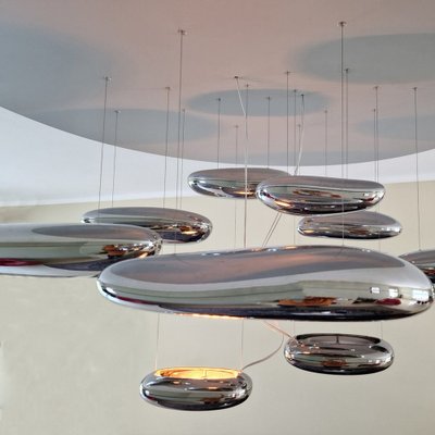 Mercury Xl Pendant Lamp in Chrome by Ross Lovegrove for Artemide