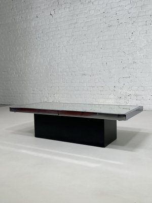 Chrome Rectangular Coffee Table With, Black Rectangle Tray Coffee Table