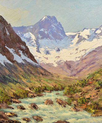 Mountain oil painting outlet