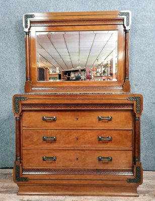 Vintage Blond Mahogany Drust of Psyche Dresser 1880s