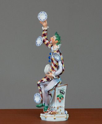 希少 マイセン 道化師 ジャグラー Meissen フィギュリン 陶器