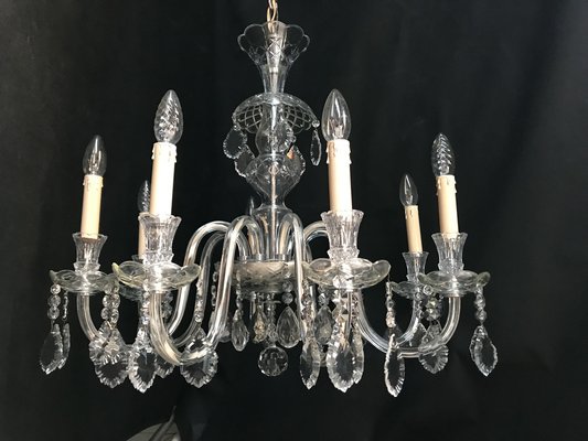 1950s on sale crystal chandelier