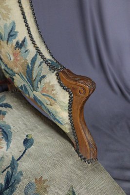 Louis XV Sofa in Aubusson XIX Tapestry