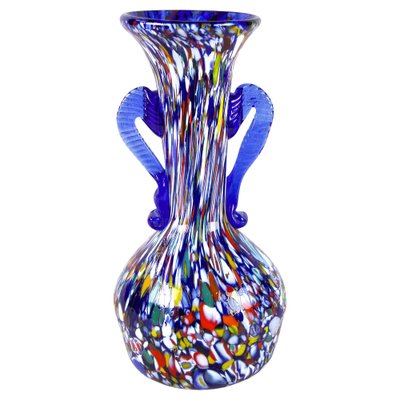 Mid-Century Italian Vase in Murano Glass by Fratelli Toso, 1940s