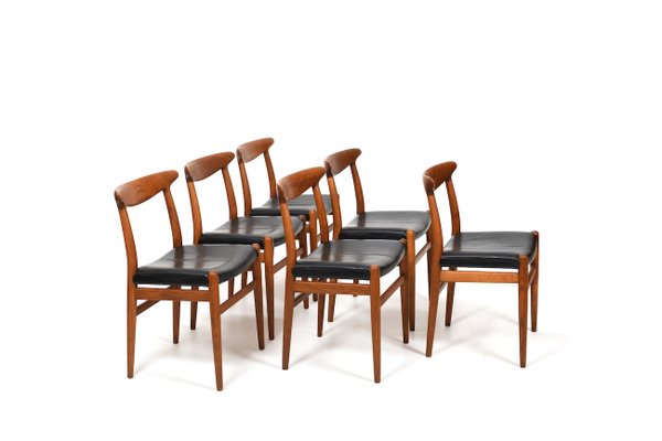椅子 Hans J. Wegner W2 / C.M. Madsen W2 Dining Chairs by Hans J. Wegner for C.M. Madsen, 1950s