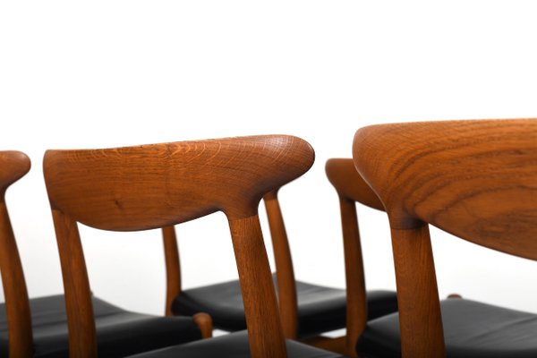 椅子 Hans J. Wegner W2 / C.M. Madsen W2 Dining Chairs by Hans J. Wegner for C.M. Madsen, 1950s