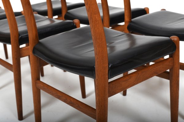 椅子 Hans J. Wegner W2 / C.M. Madsen W2 Dining Chairs by Hans J. Wegner for C.M. Madsen, 1950s