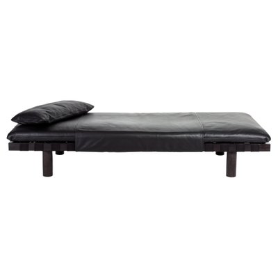 Black Leather Pallet Day Bed By Pulpo, Black Leather Daybed Trundle Bed