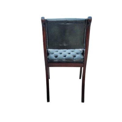 English Leather Chesterfield Desk Chair in Dark Green from Beresford and Hicks