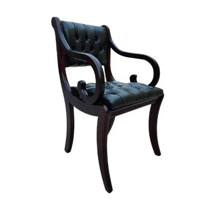 Leather chesterfield desk chair best sale