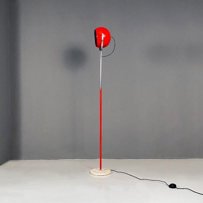 Italian Modern Adjustable Floor Lamp In, Silver Floor Lamp With Marble Base