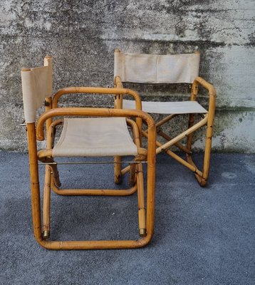 Mid Century Italian Bamboo Folding Chairs 1960s Set Of 2 For At Pamono - Vintage Metal Bamboo Patio Furniture Japan