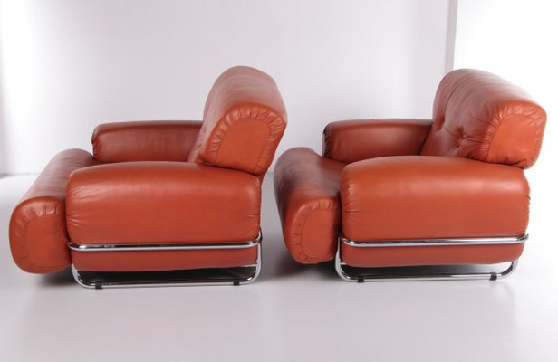 Italian Leather Lounge Chairs 1970s, Is Italian Leather Good For Furniture