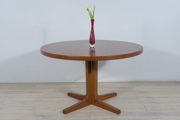 Danish Extendable Dining Table In Teak, Teal Wood Kitchen Table