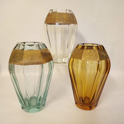 plus solsikke tale Crystal Vase by Moser Cristalleria, 1940s for sale at Pamono