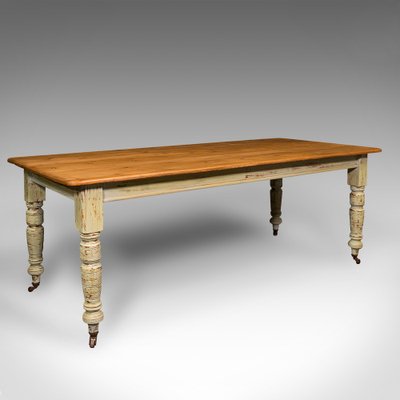 Antique Pine Farmhouse Table 1900s