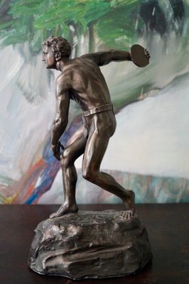 Art Deco Bronze Statues, Germany, 1930s, Set of 2 for sale at Pamono