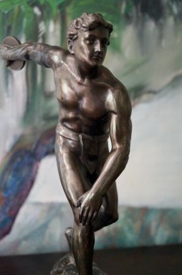 Art Deco Bronze Statues, Germany, 1930s, Set of 2 for sale at Pamono