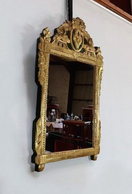 Miroir De Style Louis XVI Laqué Doré fin XIXéme Siècle