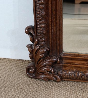 19th Century French Molded and Patinated Oak Framed Mirror 19th Century French Molded and Patinated Oak Framed Mirror