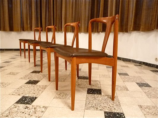 Danish Teakwood Juliane Dining Chairs by Johannes Andersen for