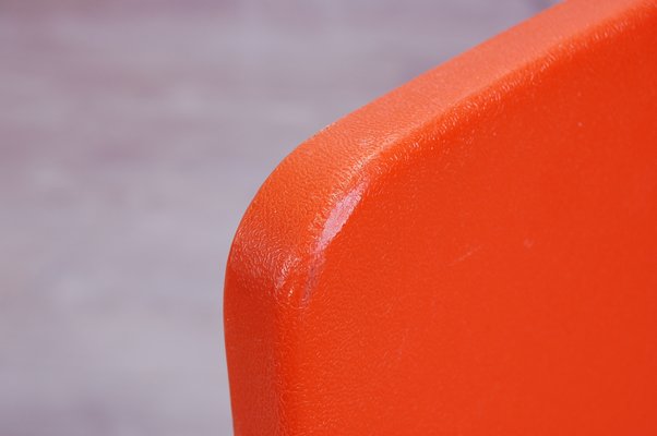 Steel Chairs and Orange Plastic Session Stackable from Wesifa Set