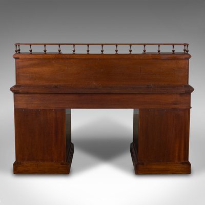 Antique English Satinwood Executive Desk with 13 Drawer for sale 