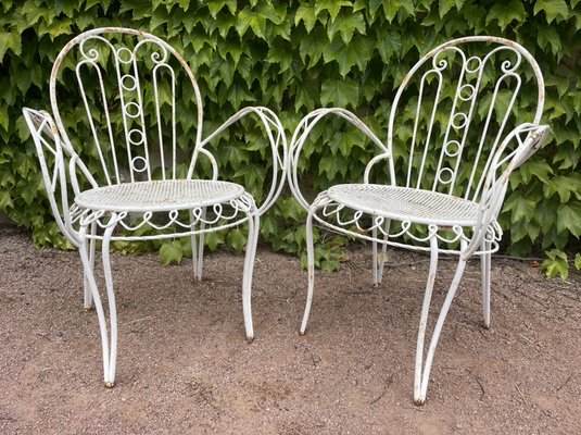 Provencal Wrought Iron Armchairs 1950s Set of 2 for sale at Pamono