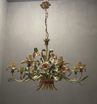 Tole flower sale chandelier