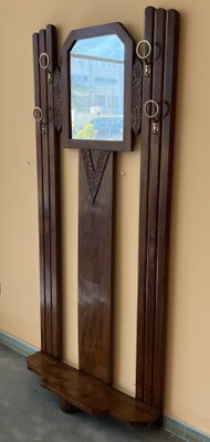 Art Deco Coat Rack Floor Stand with Umbrella Holder and Mirror for sale at  Pamono