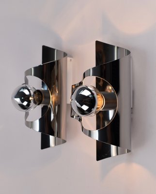 Atomic Age Chrome Wall Sconces 1960s Set Of 2 For At Pamono - Chrome Wall Sconces For Bathroom